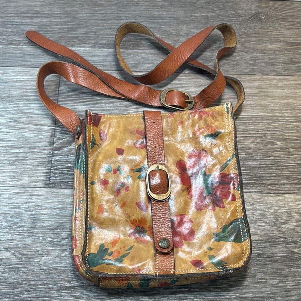 Patricia Nash Floral Leather Crossbody Bag